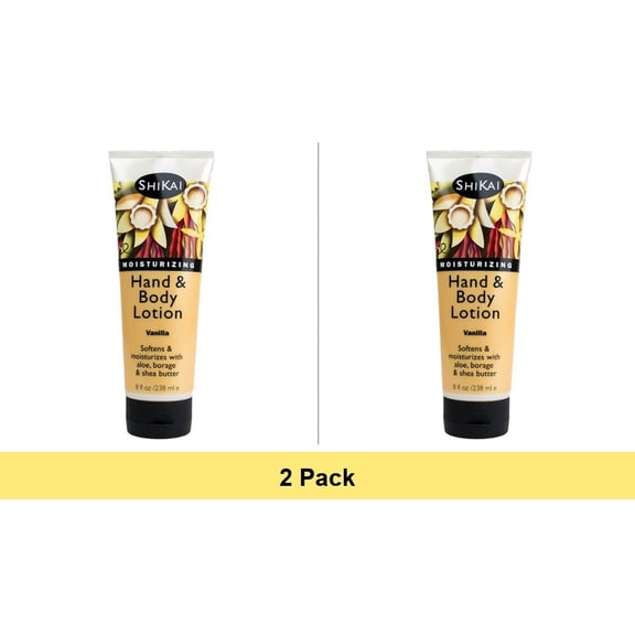 Shikai Hand and Body Lotion Vanilla - 8 fl oz - 2 Pack
