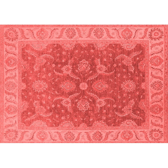 Ahgly Company Indoor Rectangle Oriental Red Traditional Area Rugs, 7' x 10'