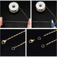 thumbnail image 4 of 10M 32.8 Feet Stainless Steel Box Chain Bulk Venetian Chains Gold Chain Roll Rectangle Link Chains with Open Jump Rings for Jewelry Making Women Adults DIY Necklaces Bracelet Crafts Gold, 4 of 9