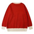 thumbnail image 2 of Gibobby Manga Larga Cuello Rojoondo de punto para parejas de manga larga holgado rojo navideño para mujer de cuello Rojoondo (Rojo, M), 2 of 3