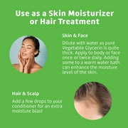De La Cruz Vegetable Glycerin Moisturizer - 100% Pure USP Grade, Hydrating - 8 fl oz