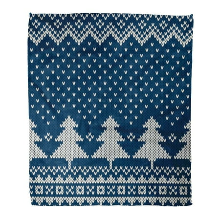Flannel Jumper - KDAGR Flannel Throw Blanket Christmas Winter Holiday Knitting Pattern Sweater Jumper Knit Fair Tree 58x80 Inch Lightweight Cozy Plush Fluffy Warm Fuzzy Soft