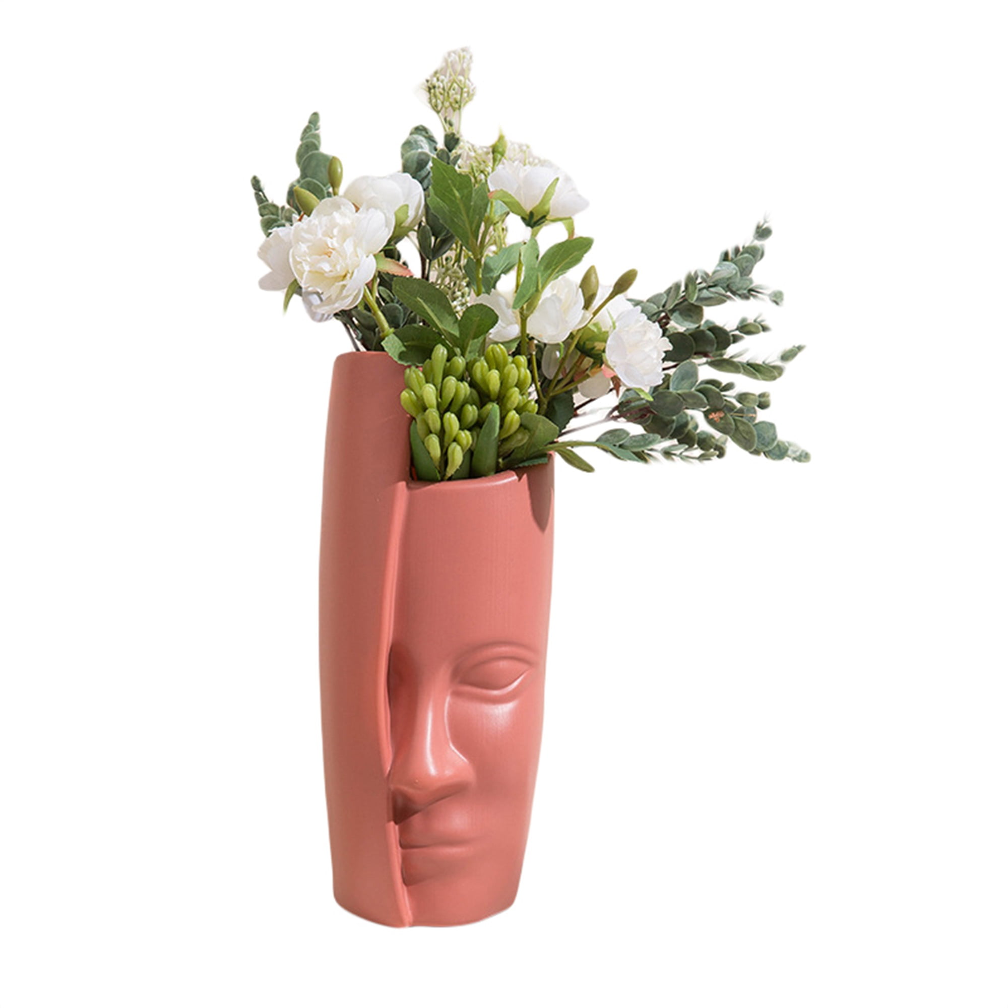 TFFR Creative Flower Pot, Irregular Face Shape Plastic Vase Living Room