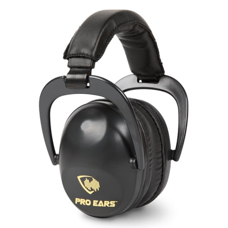 Pro Ears Ultra Sleek Passive Hearing Protection Ear Muffs, NRR 26, Black