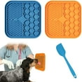 thumbnail image 2 of Scmkd 6in Lick Pad, Slow Feeder Mat Silicone Dispenser Pet Feeding Licking Bathing Distraction Pad For Dog, 2 of 9