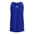 thumbnail image 4 of Under Armour Baseline - Playera sin Mangas de algodón para Hombre, (400) Royal/White, Large, 4 of 6