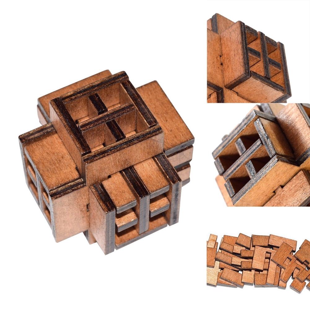 Mymisisa Kong Ming Luban Lock Kids Adult Wooden Puzzle Brain Tease Toy ...
