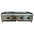 thumbnail image 3 of Elite Kitchen 48-Inch 4 Burner Stainless Radiant Broiler, Gas Charbroiler Countertop Stainless Steel Grill, NSF, 3 of 12