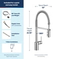 thumbnail image 3 of Moen Align Chrome One-Handle Pre-Rinse Spring Pulldown Kitchen Faucet with Pull Down Sprayer and Power Boost, 3 of 5