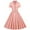 Pink, variant on ICHUANYI Women's Vintage Tea Dress, Short Sleeve V Neck Party Dress Work Church Casual Dress