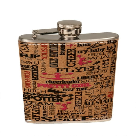 

KuzmarK 6 oz. Leather Pocket Hip Liquor Flask - Cheerleader Cheer