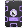 thumbnail image 3 of Mignova pour iPad Mini 1/2/3 Étui, Robuste Antichoc Résistant aux Impacts Convivial pour Enfants Étui Hybride Robuste de Protection avec Support Intégré pour Apple iPad Mini 1/Mini 2/Mini 3 (Noir/violet), 3 of 7