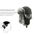 thumbnail image 5 of HYwys Men Faux Fur Suede Leather Trapper Hat Cap Ski Ushanka Russian Cossack Bomber, 5 of 5