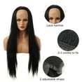 thumbnail image 6 of Unique Bargains Lace Front Lightweight Wigs Long Straight Hair for Women Lady Black, 6 of 8
