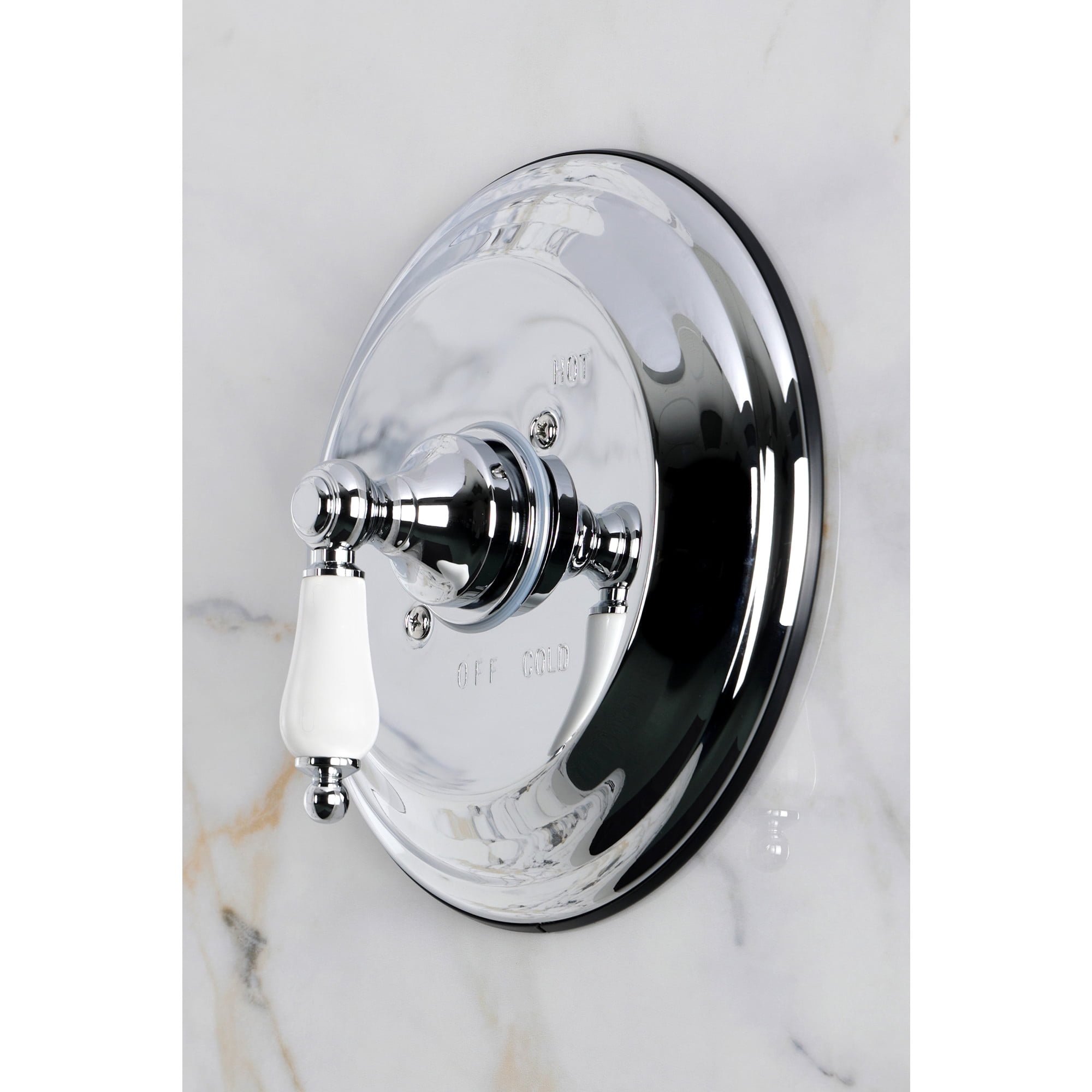 Kingston KB3631PLE Restoration Single-Handle Pressure Balanced Shower Valve and Trim Set - Valve Included in Polished Chrome