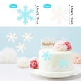 thumbnail image 1 of Snowflake Garnitures de Gâteau en Papier Gaufré Comestibles - 50 Pcs, 1 of 7