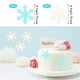 thumbnail image 2 of Paquete de 50 decoraciones comestibles para tartas con forma de copos de nieve, kit de decoración de tartas congeladas, decoración de tartas con forma de castillo y copos de nieve, para tartas de, 2 of 6