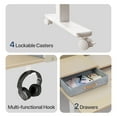 thumbnail image 6 of INNOVAR Standing Desk with 2 Storage Drawers, 55 inch Height Adjustable Mobile Stand up and Down Desk,Electric Sit-Stand Large Work Desk with 4 Wheels Rising Computer Table for Office Home,Nature, 6 of 13