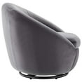 thumbnail image 2 of Modway Buttercup Performance Velvet Swivel Chair in Black/Gray, 2 of 4