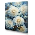 thumbnail image 2 of Designart "Elegance Of Blue And White Mum Flowers II" Mums Canvas Art Print, 2 of 7