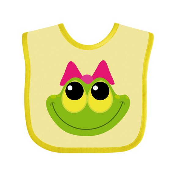 Inktastic Frog Face Girl Girls Baby Bib