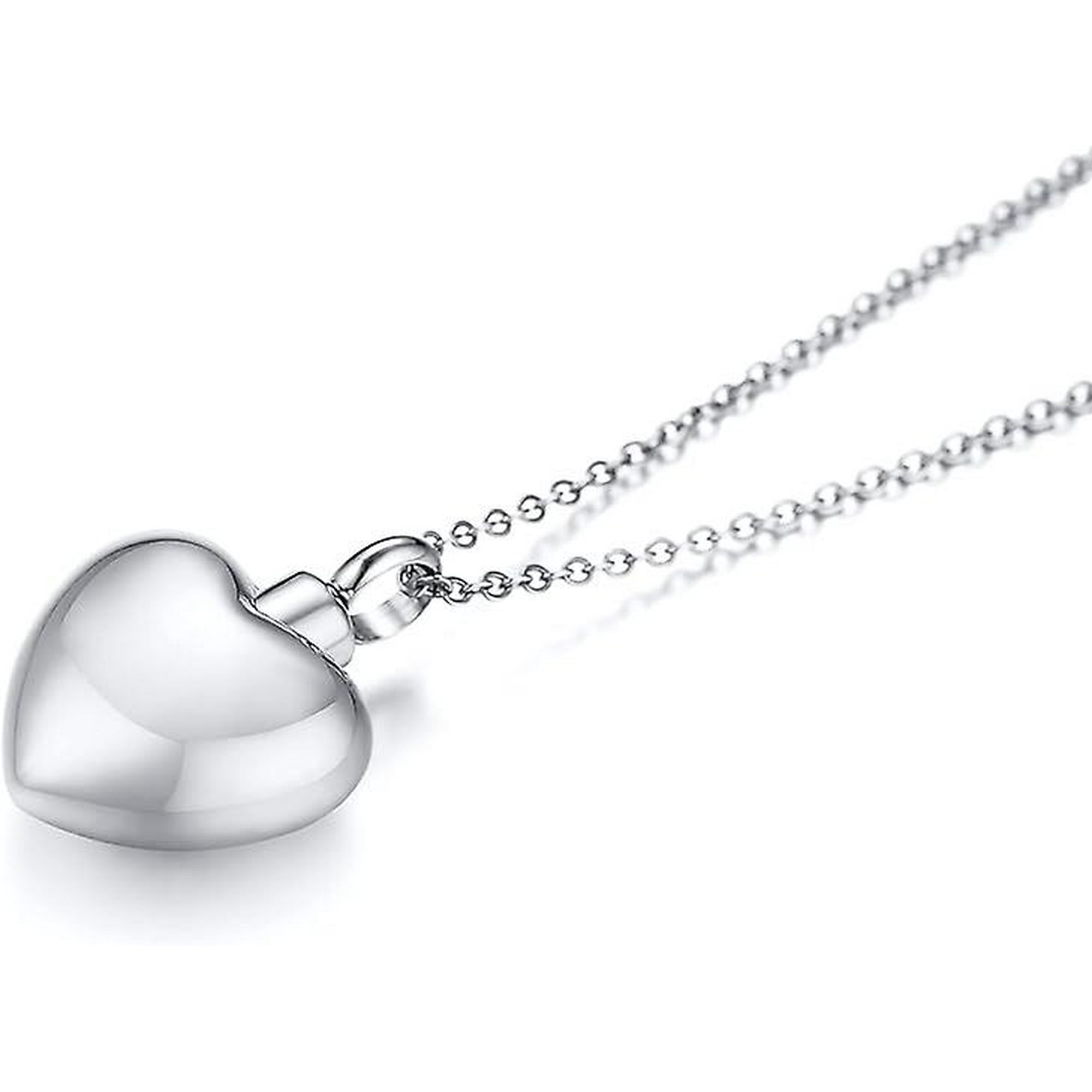 Cremation Ashes Jewelry Heart Shaped Urn Necklace Souvenir Set of 2