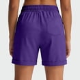 thumbnail image 6 of Zynoxe Shorts for Women with Zipper Pockets Comfy Elastic Waist Drawstring Womens Shorts Breathable Mid-Thigh Length Fitness Yoga Shorts Fashion Casual Solid Color Jogger Shorts M, 6 of 9