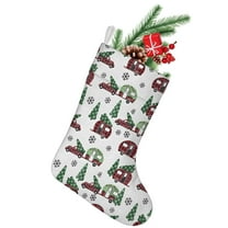 Christmas Stockings,White Christmas Car and Camper Pattern Stockings Christmas,14.8'' Xmas Stockings,Christmas Party Favors,Christmas Party Decorations,Christmas Stockings Personalized