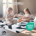 thumbnail image 4 of ODIKA 5'x7' Machine Washable Non-Slip Area Rug, Contemporary Black & Grey Triangular Motif High Traffic Rug, Gray, 138436, 4 of 7