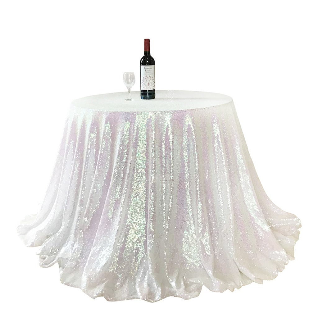 Sparkly Glitter Sequin Table Cloth Cover Round Tablecloth Wedding Party