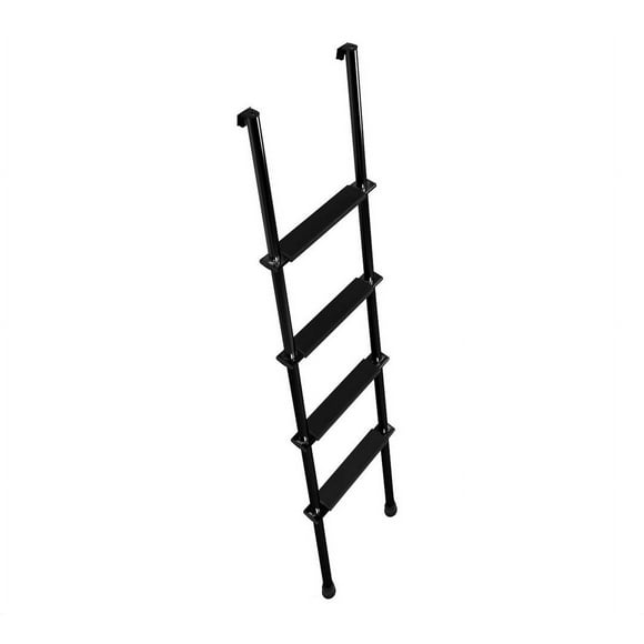 Stromberg Carlson Utility Ladder LA-460B Interior Bunk; 60 Inch; 4 Steps; 250 Pound Load Capacity; With Rubber Tread; Ladders Can Be Trimmed For Access To Shorter Bunks; Black; Aluminum