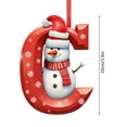 thumbnail image 3 of Adornos Navideños para Árbol con 26 Letras | Decoración Navideña Colgante Personalizada | Material Acrílico | 10 Cm | 26 Piezas | Diseño de Gorro de Papá Noel, 3 of 5