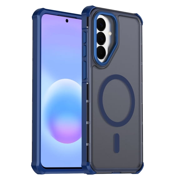 for Samsung Galaxy S26 Stylish Case, Compatible with Magsafe Translucent Matte Cases Military Grade Shockproof Military Grade Protection Phone Cover for Samsung Galaxy S26 - Blue
