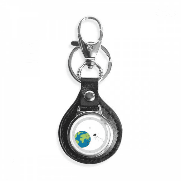 universe and alien out of window key link chain keyholder finder hook metal