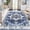 Blue, variant on GlowSol 2' x 6' Hallway Runner Rug Distressed Vintage Persian Rug Traditional No-Slip Stain-resistant Rug for Kitchen Home Decor, Blue