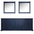 thumbnail image 2 of 84 In. W X 22 D Navy Blue Bath Vanity - White Quartz Top & 34 Mirrors Soft Close Ample Storage With 2 Cabinets And 14 Drawers Scratch Stain Finish Double Countertop For Doors, 2 of 7
