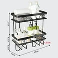 thumbnail image 2 of Over The Toilet Storage Rack 1/2/3 Tier, No Drill Bathroom Organizer with Mesh Shelves, Rust Resistant Metal Space Saver for Bathroom Kitchen Laundry Room, Black, 2 of 6
