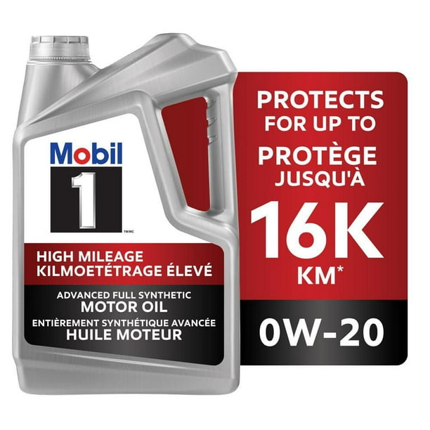 Mobil 1™ High Mileage 0W-20, 1 x 4.73L - Walmart.ca