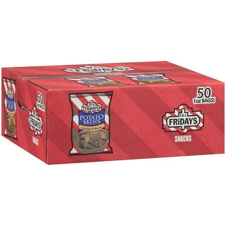 - Product Of T.G.I. Friday'S Potato Skins Snack Chips, Cheddar & Bacon (1 Oz., 50 Ct.) -Pack Of 2 - For Vending Machine, Schools , parties, Retail Stores