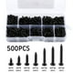 thumbnail image 1 of Rzvnmko 500 Pzas M3 Tornillos Autorroscantes Negros, Tornillos Autorroscantes de Cabeza Redonda para Madera Suave y Metal, con Caja de Plástico, 1 of 2