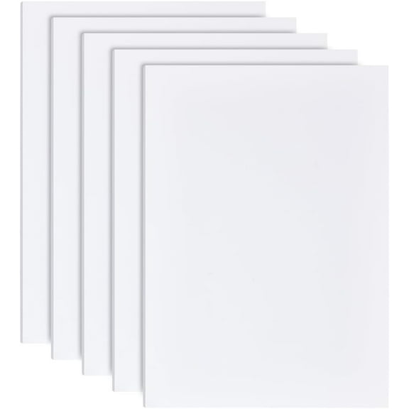 5Pcs 12x8.3 Inch White Foam Boards 4mm Rectangle PVC Foam Sheet Poster Board for Mounting Crafts Art Display Presentation and Projects
