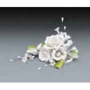 Cake Decoration Gum Paste Rose Spray- White
