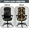 thumbnail image 4 of Renewold Highland Cow Sunflower Black Office Chair Slipcover Spandex Rotating Chair Slipcover Soft Breathable Chair Protector Cover for Desk Computer Chair with Elastic Edge, S, 4 of 7