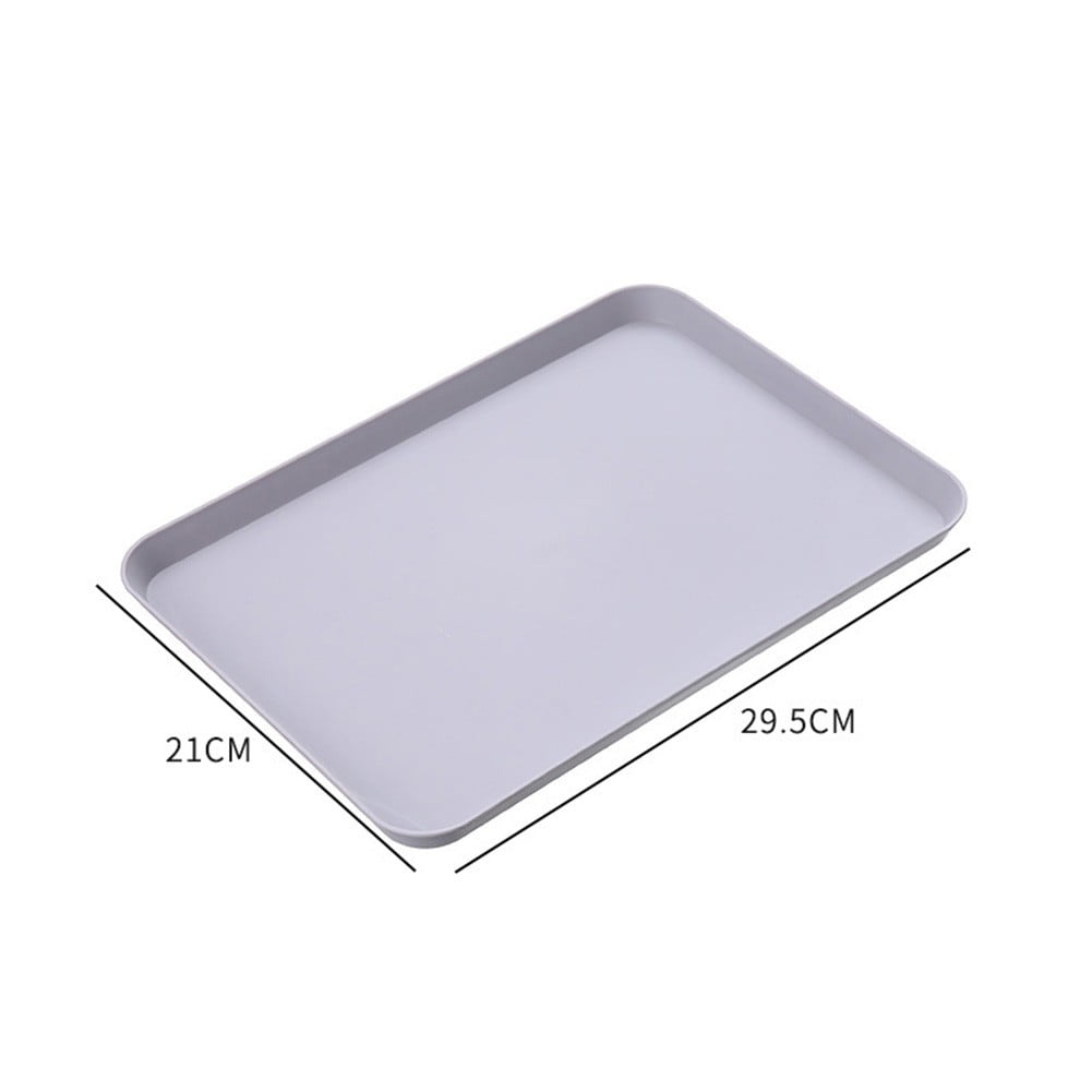 Fancy Small Plastic Fast Food Drinks Snack Lap Serving Trays Fast Food Tray  Rectangle Blue 