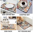 thumbnail image 4 of Essential Coffee Drying Mat - Absorbent Dish Pad with Non-slip Rubber Back, Great for Hiding Stains, Suitable for Kitchen Counters, Coffee Mat Dish Racks and Diatom Mud Coffee Makers, 19.5x12in, 4 of 7