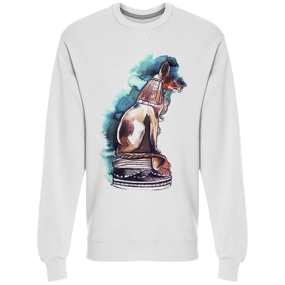 Egyptian Statuette Of A Cat Sweatshirt Men -Image by Shutterstock, Male Small