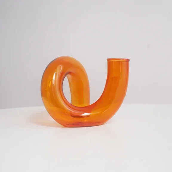 Glass Candle Holder Decor for Home Decoration Glass Pillar Candle Candlestick Holder Outdoor Glass Taper Candle Holder (Chocolate)