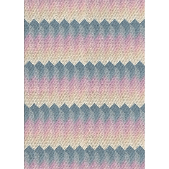 Ahgly Company Indoor Rectangle Patterned Dark White Beige Novelty Area Rugs, 5' x 7'