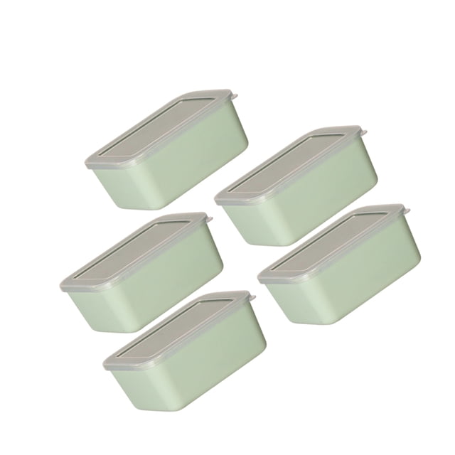 Youkk Conteneurs de Stockage Empilables - Conserver la Fraîcheur Empilable Organisation Facile Récipient Alimentaire Inodore Vert 5 pcs