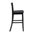 thumbnail image 3 of Linon Torino 30" Craftsman Indoor Wood Bar Stool, Black/Black Faux Leather, 3 of 9